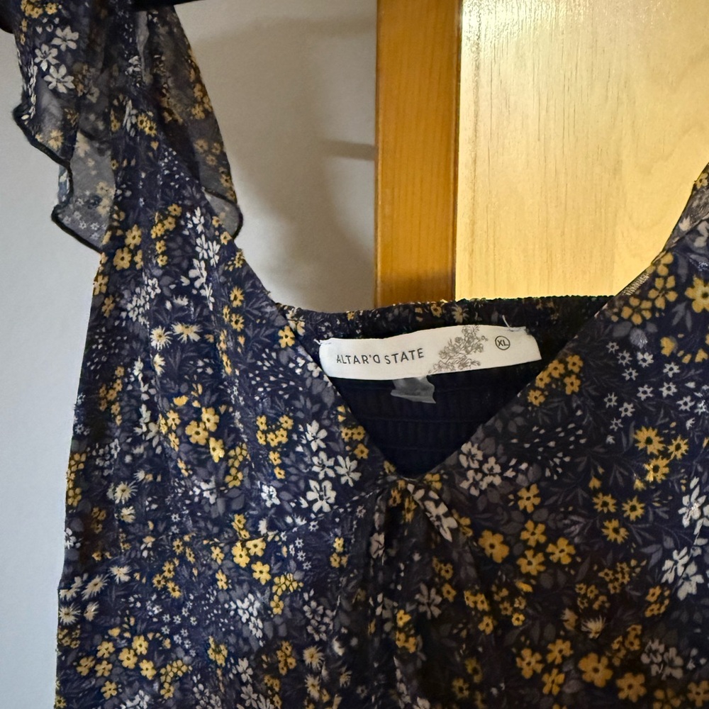 Altar’d State Floral Blue Dress - Picture 2 of 4